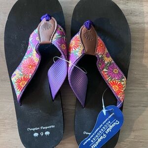 Douglas Paquette Women's Floral Sandals - Purple